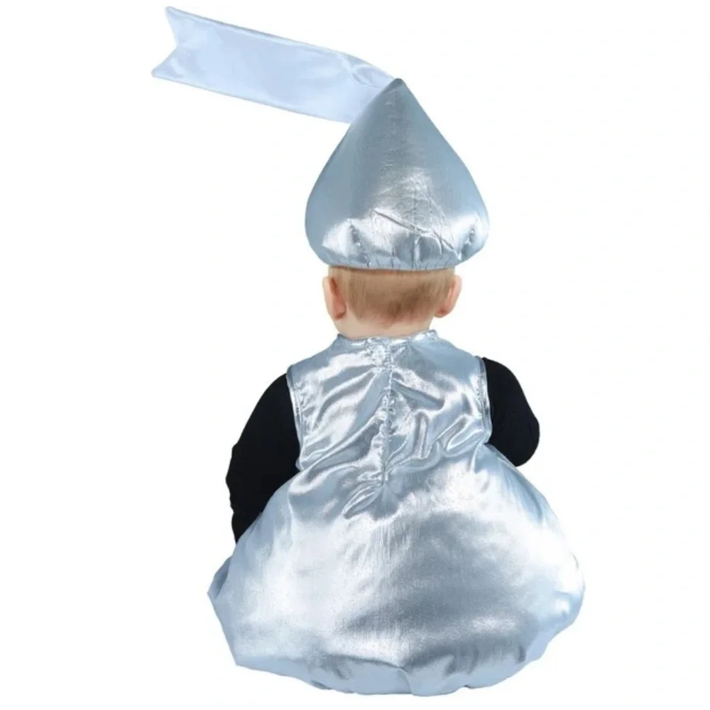 Brand New Hershey Kiss Infant Baby Halloween Costume Metallic Silver Chocolate